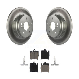 Rear Coated Brake Rotors Ceramic Pad Kit For Mercedes-Benz E320 C230 C240 CLK320