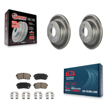 Load image into Gallery viewer, Rear Coated Disc Brake Rotors And Ceramic Pads Kit For Hyundai Sonata Kia Optima