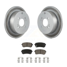 Charger l&#39;image dans la galerie, Rear Coat Brake Rotors Ceramic Pad Kit For 2006-2010 Hyundai Accent Kia Rio Rio5