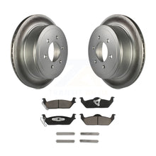 Charger l&#39;image dans la galerie, Rear Coated Disc Brake Rotors And Ceramic Pad Kit For Ford F-150 Lincoln Mark LT