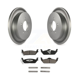 Rear Coated Disc Brake Rotors And Ceramic Pads Kit For Ford F-150