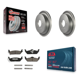 Rear Coated Disc Brake Rotors And Ceramic Pads Kit For Ford F-150