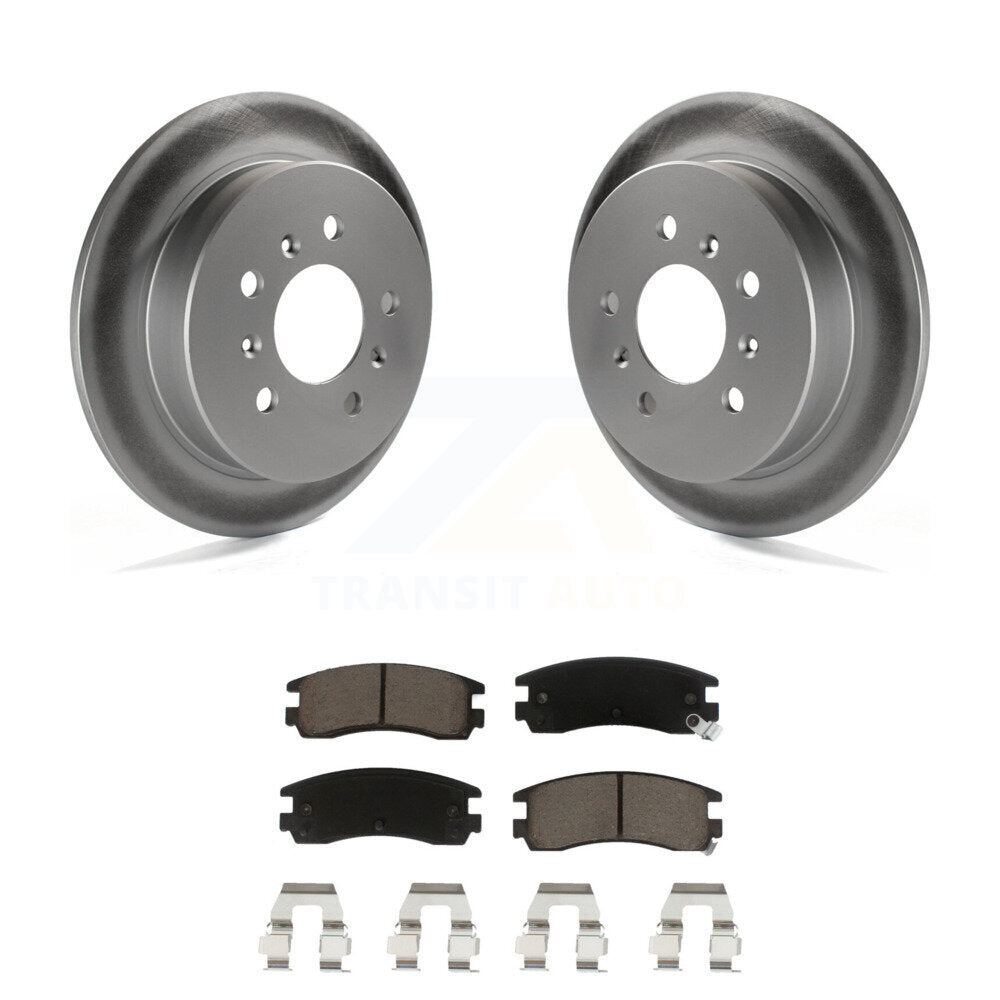 Rear Coat Brake Rotor Ceramic Pad Kit For Chevrolet Impala Buick Pontiac Century