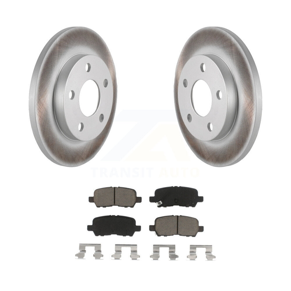 Rear Coated Brake Rotors Ceramic Pad Kit For Chevrolet Impala Pontiac Grand Prix