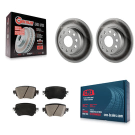 Rear Coat Brake Rotors Ceramic Pad Kit For Volkswagen Passat GTI Golf SportWagen