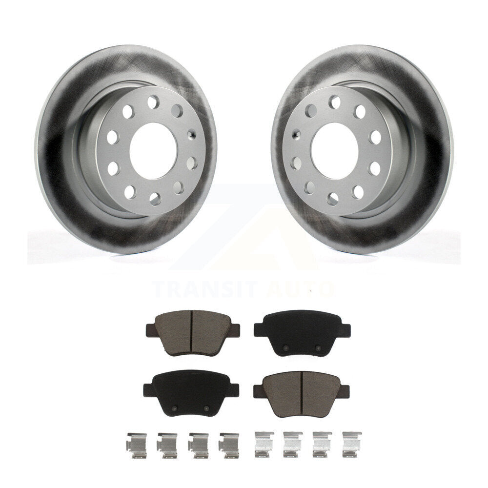 Rear Coated Disc Brake Rotors And Ceramic Pads Kit For Volkswagen Beetle GTI Eos