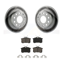 Rear Coated Disc Brake Rotors And Ceramic Pads Kit For Volkswagen Jetta