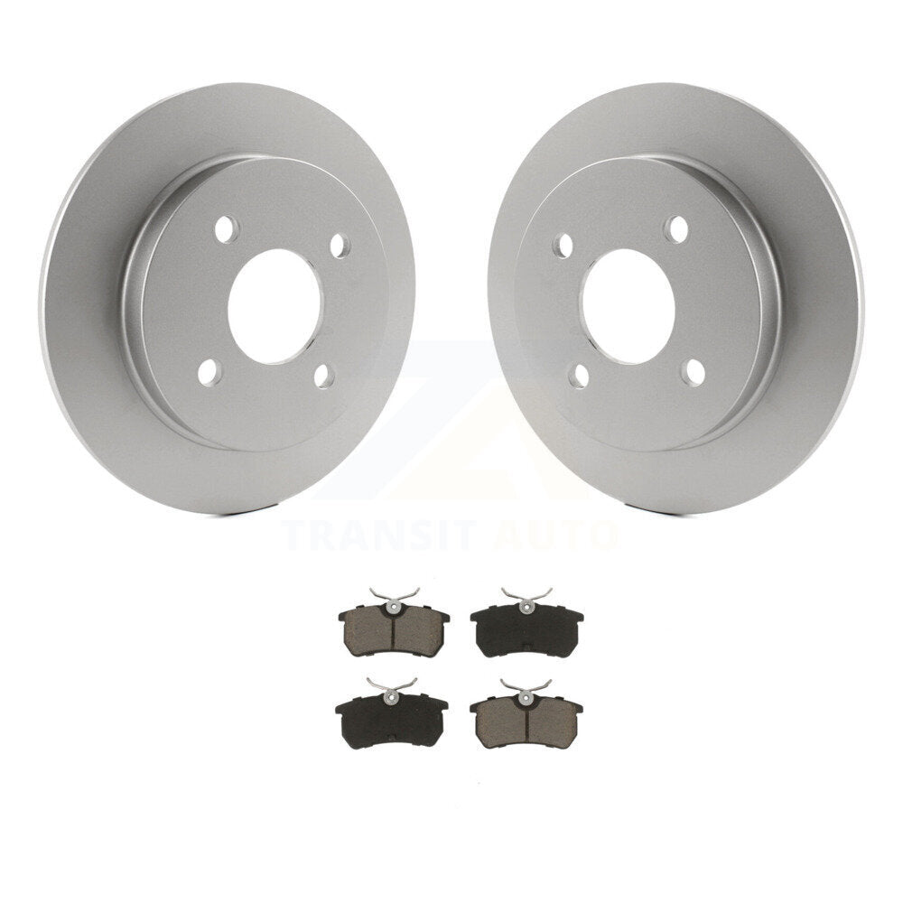 Rear Coated Disc Brake Rotors And Ceramic Pads Kit For Ford Focus Fiesta