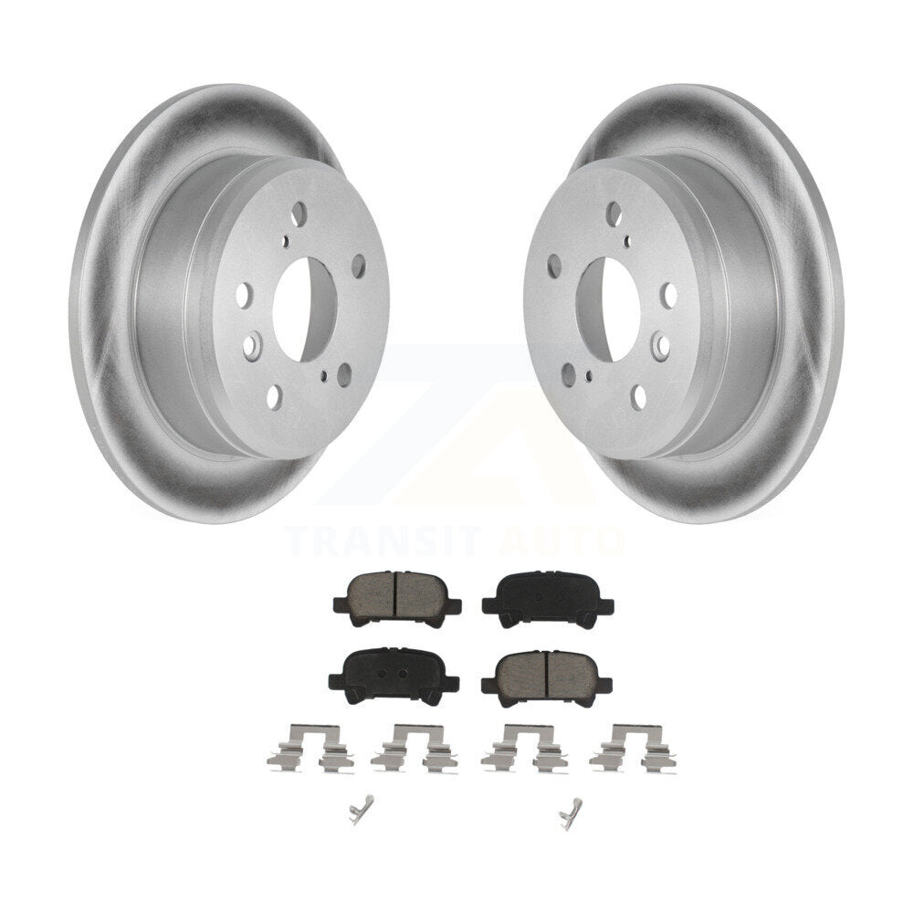 Rear Coated Disc Brake Rotors And Ceramic Pads Kit For Toyota Camry Solara