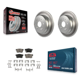Rear Coated Disc Brake Rotors And Ceramic Pads Kit For Acura RDX