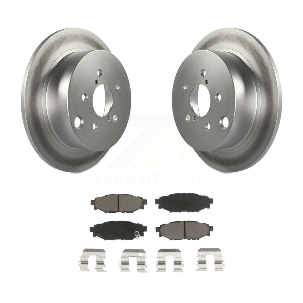 Rear Coated Brake Rotor Ceramic Pad Kit For Subaru Forester Impreza Crosstrek XV