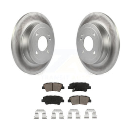 Rear Coated Disc Brake Rotors And Ceramic Pads Kit For Hyundai Accent Kia Rio
