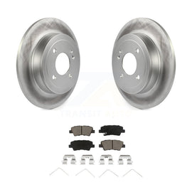 Rear Coated Disc Brake Rotors And Ceramic Pads Kit For Hyundai Accent Kia Rio