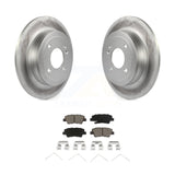 Rear Coated Disc Brake Rotors And Ceramic Pads Kit For Hyundai Accent Kia Rio