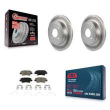 Charger l'image dans la galerie, Rear Coated Disc Brake Rotors And Ceramic Pads Kit For Hyundai Accent Kia Rio