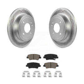[Rear] 2011 Hyundai Accent Premium Coated Rotors & Ceramic Pads Brake Kit For Max Braking