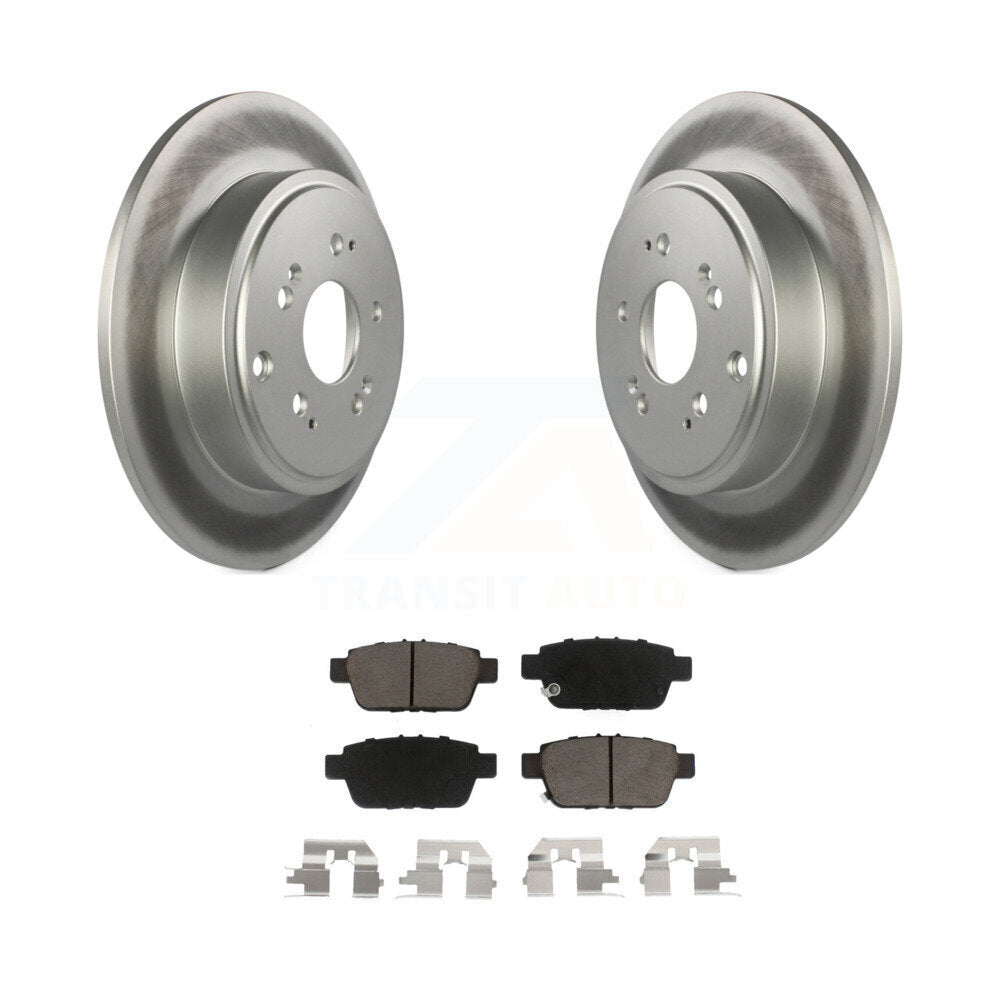 Rear Coated Disc Brake Rotors And Ceramic Pads Kit For 2006-2014 Honda Ridgeline