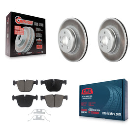 Rear Coated Disc Brake Rotors And Ceramic Pads Kit For BMW X5 X6