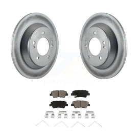 Rear Coated Brake Rotors Ceramic Pad Kit For Kia Rondo With Manual Parking