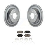Rear Coated Brake Rotors Ceramic Pad Kit For Kia Rondo With Manual Parking