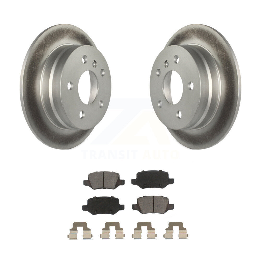 Rear Coated Disc Brake Rotors & Ceramic Pad Kit For 2006-2011 Mercedes-Benz B200