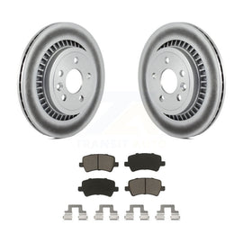 [Rear] 2010-2017 Volvo XC60 Premium Coated Rotors & Ceramic Pads Brake Kit For Max Braking