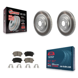 Rear Coated Disc Brake Rotors & Ceramic Pad Kit For Audi Q5 A5 SQ5 Quattro S5 A4