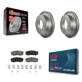 Rear Coat Brake Rotors Ceramic Pad Kit For Toyota 4Runner Lexus GX460 FJ Cruiser