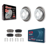 [Rear] 2007-2012 Kia Rondo Premium Coated Rotors & Ceramic Pads Brake Kit For Max Braking