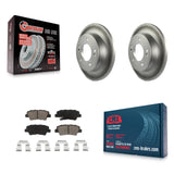 Rear Coat Brake Rotor Ceramic Pad Kit For Hyundai Elantra Kia Soul Forte GT Koup