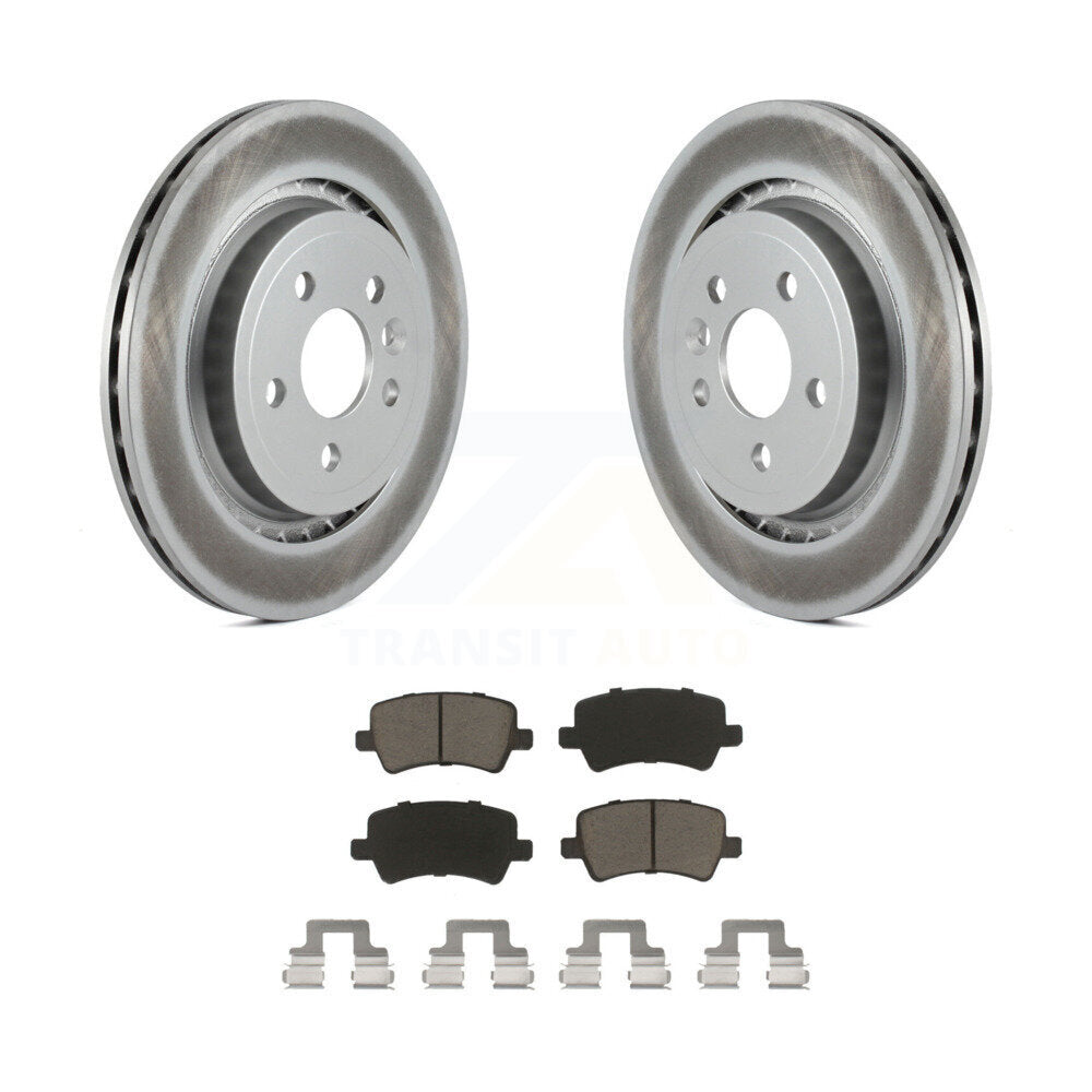 Rear Coated Disc Brake Rotors And Ceramic Pad Kit For Volvo S60 XC70 S80 V60 V70