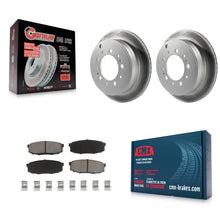 Charger l'image dans la galerie, Rear Coat Brake Rotor Ceramic Pad Kit For Toyota Tundra Sequoia Lexus LX570 Land