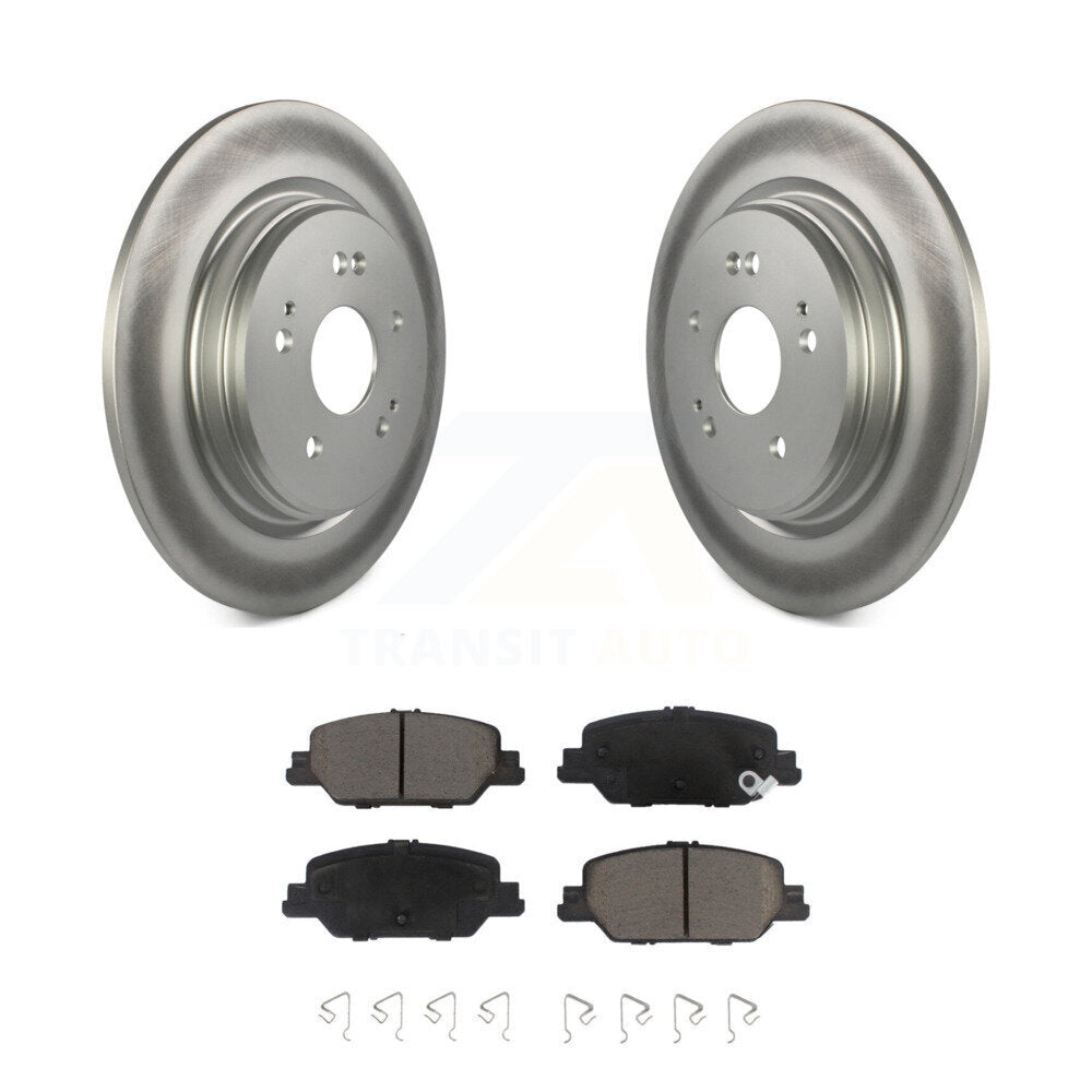 Rear Coated Disc Brake Rotors And Ceramic Pads Kit For 2017-2022 Honda CR-V