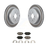 [Rear] 2008-2011 Land Rover LR2 Premium Coated Rotors & Ceramic Pads Brake Kit For Max Braking
