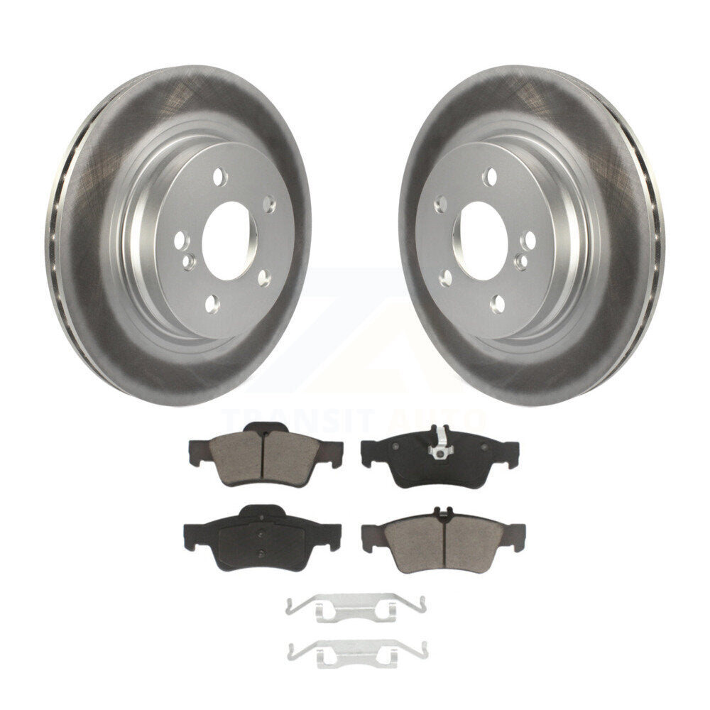 Rear Coated Disc Brake Rotors And Ceramic Pads Kit For Mercedes-Benz E550