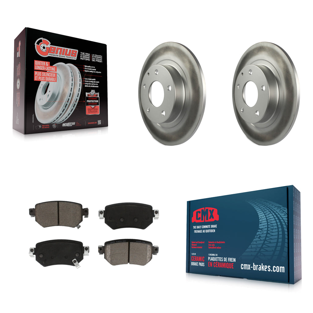 [Rear] 2016-2021 Mazda 6 Premium Coated Rotors & Ceramic Pads Brake Kit For Max Braking