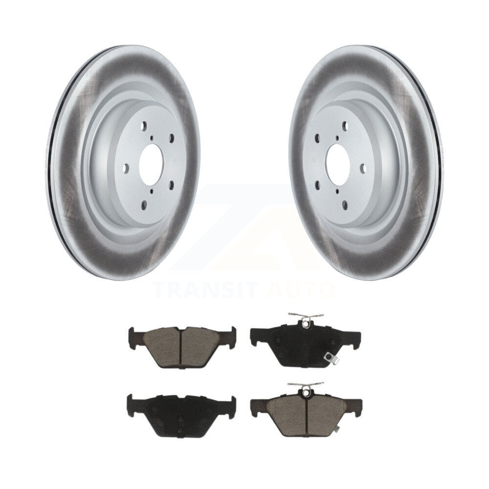 Rear Coated Disc Brake Rotors And Ceramic Pads Kit For 2019-2022 Subaru Ascent