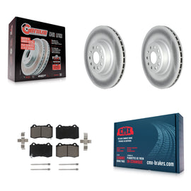 [Rear] 2016 Tesla S From 04 Premium Coated Rotors & Ceramic Pads Brake Kit For Max Braking