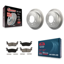 Load image into Gallery viewer, Rear Coated Disc Brake Rotors And Ceramic Pads Kit For Hummer H3 H3T