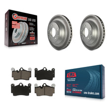 Load image into Gallery viewer, Rear Coated Brake Rotor &amp; Ceramic Pad Kit For Audi Q7 Porsche Cayenne Volkswagen