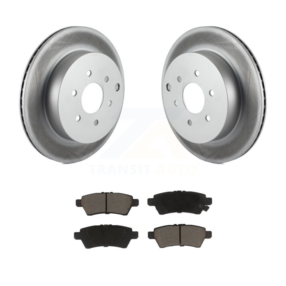 Rear Coated Disc Brake Rotor And Ceramic Pad Kit For 2005-2012 Nissan Pathfinder