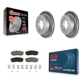 Rear Coat Disc Brake Rotor Ceramic Pad Kit For Toyota 4Runner Sequoia FJ Cruiser