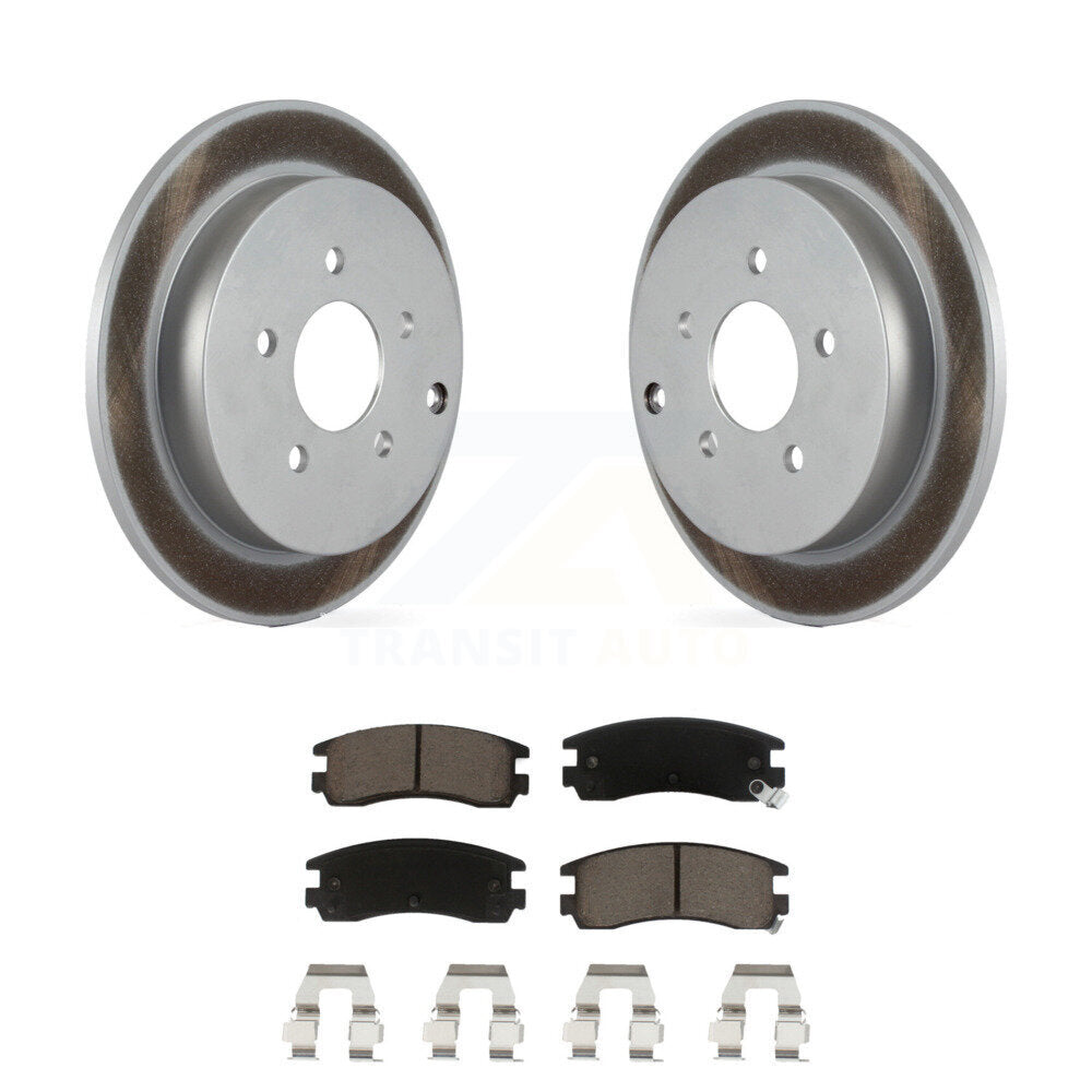 Rear Coated Brake Rotor & Ceramic Pad Kit For Buick Rendezvous Chevrolet Venture