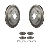 Rear Coated Disc Brake Rotors And Ceramic Pads Kit For Ford Mustang