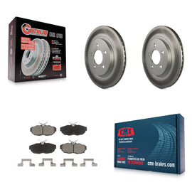 Rear Coated Disc Brake Rotors And Ceramic Pads Kit For Ford Mustang