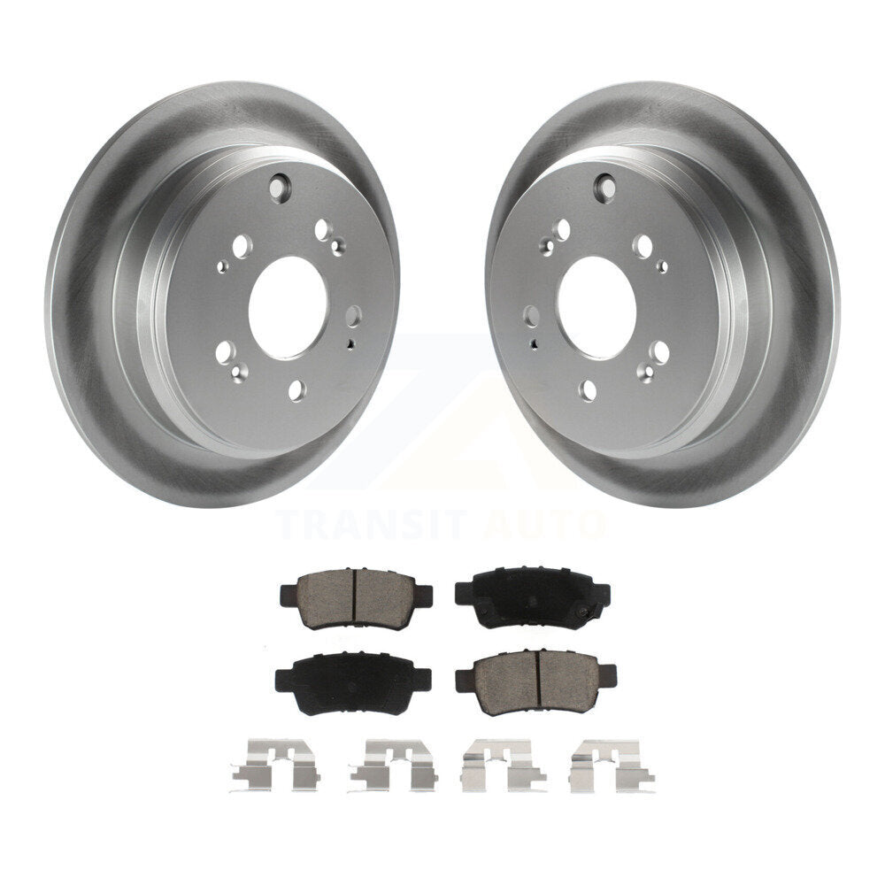 Rear Coated Disc Brake Rotors And Ceramic Pads Kit For 2005-2010 Honda Odyssey