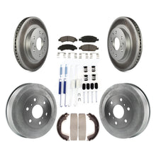 Charger l'image dans la galerie, Front Rear Coated Brake Rotor Ceramic Pad Drum Kit (7Pc) For Chevrolet Silverado