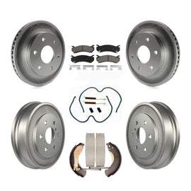 Front Rear Coated Brake Rotor Ceramic Pad Drum Kit (7Pc) For Chevrolet Silverado
