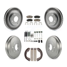 Charger l'image dans la galerie, Front Rear Coated Brake Rotor Ceramic Pad Drum Kit (7Pc) For Nissan Sentra Versa