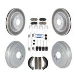 Front Rear Coated Disc Brake Rotors Ceramic Pad Drum Kit (7Pc) For Nissan Sentra